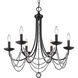 Mirabella 6 Light 26 inch Matte Black Chandelier Ceiling Light